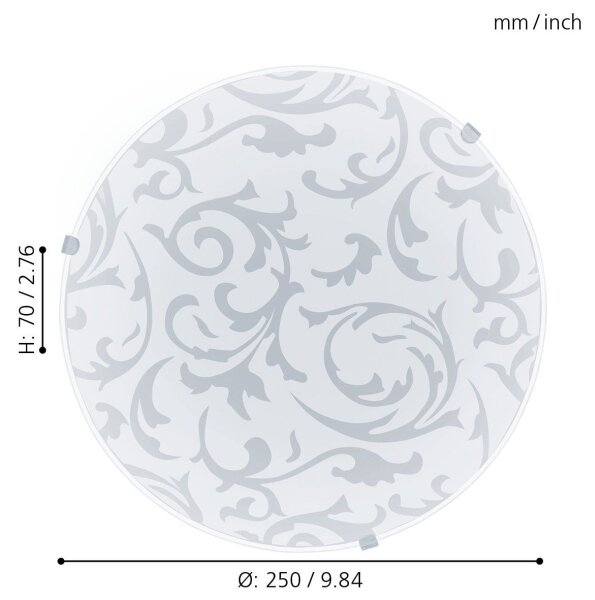 Eglo 32606 - LED stropné svietidlo MARS LED/11W/230V pr. 25 cm