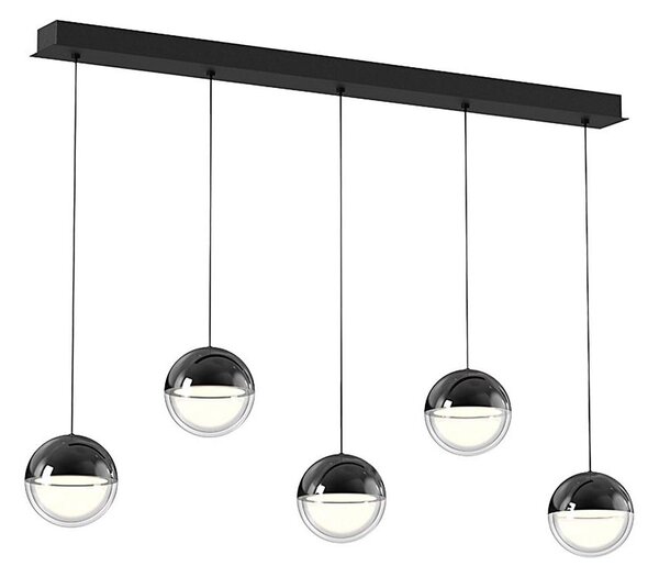LED luster na lankách ZIREA LED/30W/230V čierna