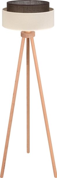 Brilagi - LED stojacia lampa BOHO STYLE 1xE27/15W/230V krémová/hnedá