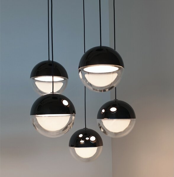 LED luster na lane ZIREA LED/30W/230V čierna