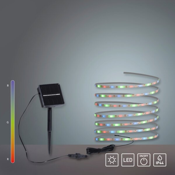 JUST LIGHT. 19971-18 - LED RGB solárny pásik TEANIA LED//3,7V 5 m 1200 mAh IP44