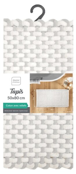 Sivobéžová kúpeľňová predložka 50x80 cm Rafael – douceur d'intérieur