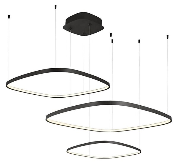 Stmievateľný LED luster na lanku LORENZO LED/70W/230V 3000/4000/6000K čierna + DO