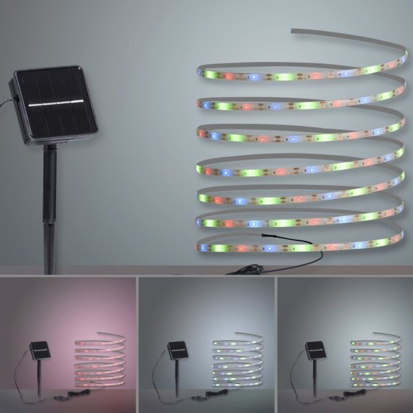JUST LIGHT. 19971-18 - LED RGB solárny pásik TEANIA LED//3,7V 5 m 1200 mAh IP44
