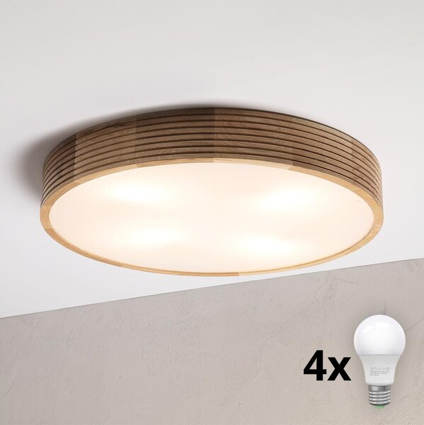 BRILAGI - LED stropné svietidlo CARVALHO MODERN 4xE27/60W/230V, dub, priemer 57,5 cm