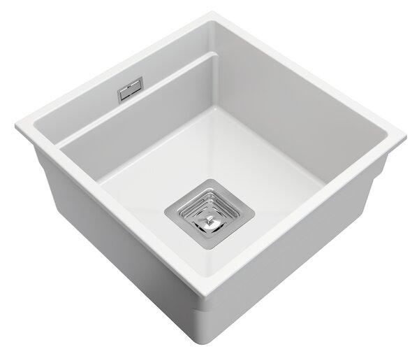 Gamma Decor 4445, 1-komorový granitový drez 440x450x215 mm, biela, GMA-ZLE000133