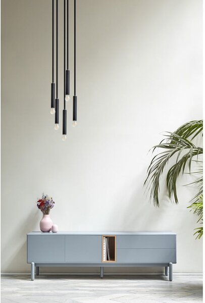 Modrý/sivý TV stolík 180x56 cm Corvo – Teulat