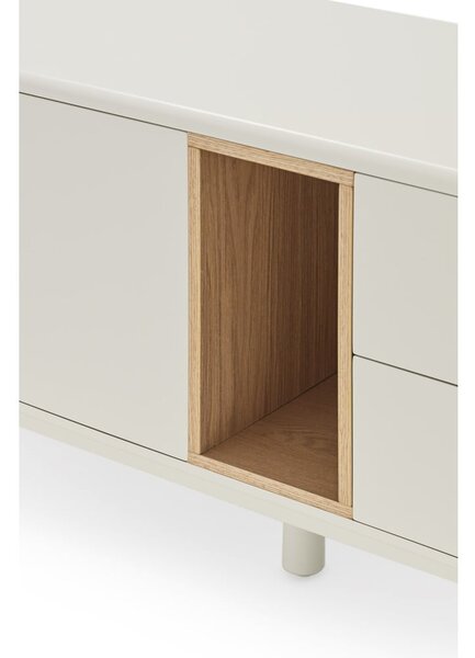 Krémovobiely TV stolík 180x56x40 cm Corvo – Teulat