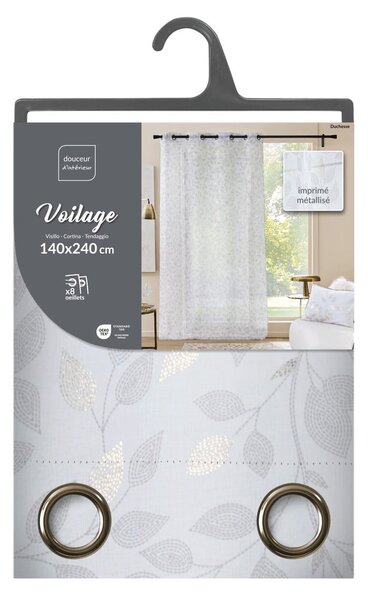 Biela voálová záclona 140x240 cm Duchesse – douceur d'intérieur