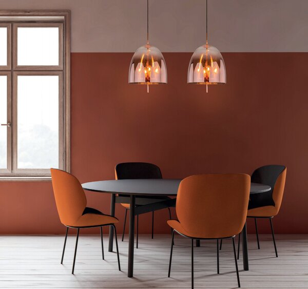 Italux MD-OYD-10310B-SP3 COPPER závesné stropné svietidlo Alan 3x60W | E14