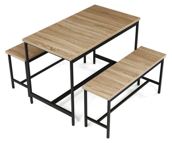 Jedálenský stôl s lavičkami AUT-G1175 OAK