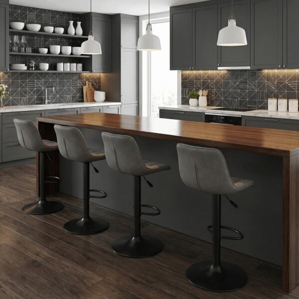 Barová stolička sivá AUB-V3066 GREY3