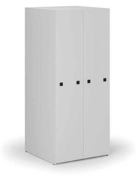 Veľkokapacitná skriňa s výsuvnými regálmi, 841 × 846 × 2000 mm, sivý