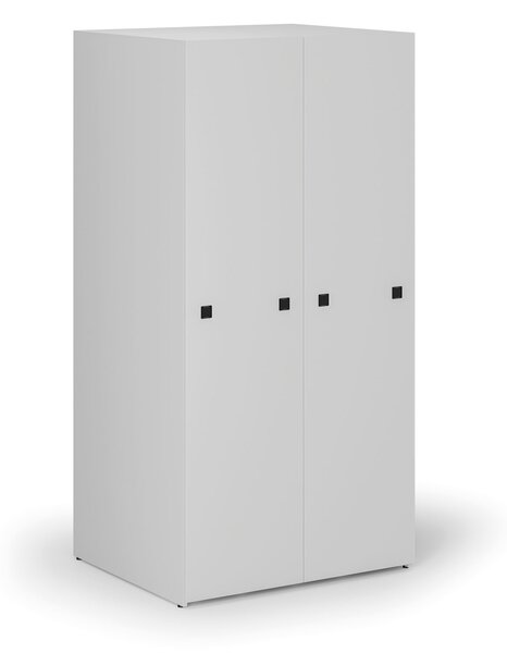 Veľkokapacitná skriňa s výsuvnými regálmi, 989 × 846 × 2000 mm, sivý