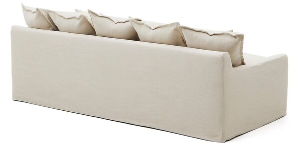 Béžová ľanová pohovka 230 cm Zenira – Kave Home