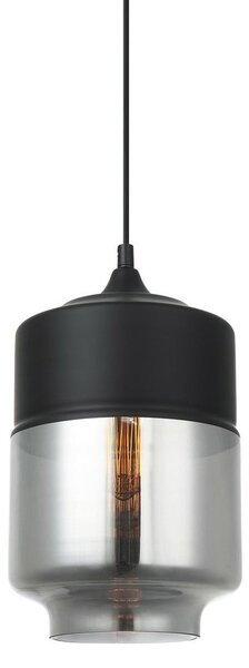 Italux MDM-2377/1 BK + SG závesný luster Molina 1x40W | E27 závesné stropné svietidlo Molina 1x40W | E27 - čierna, dymová