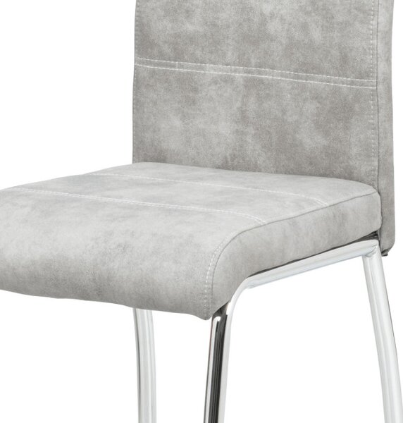 Jedálenská stolička strieborná HC-486 SIL3