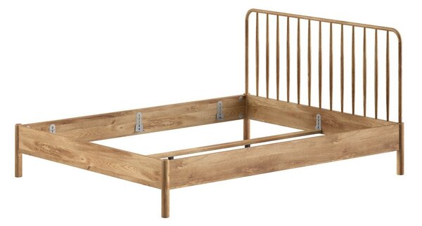 Dvojlôžková posteľ z dubového dreva bez roštu 160x200 cm v prírodnej farbe Olive Spindle – Vipack