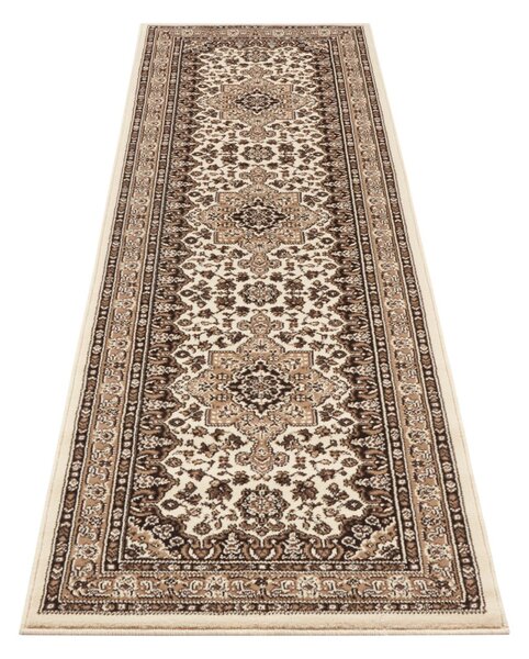 Béžový behúň Nouristan Parun Tabriz, 80 x 250 cm