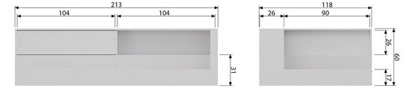 Biela jednolôžková posteľ z borovicového dreva WOOOD Connect, 90 x 200 cm