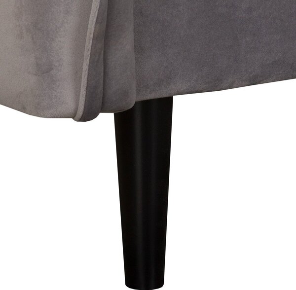 Sivá zamatová pohovka 138 cm Juli – Ropez