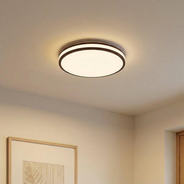 Stropné Lampa Lindby, Emiva, Drevo, Obývacia izba, Drevo, Moderný