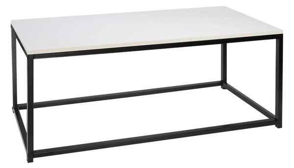 KONDELA Konferenčné stolíky, set 2 ks, matná biela/čierna, KASTLER NEW TYP 2