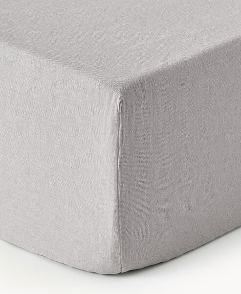 Elastická plachta na kontinentálnu posteľ z vypraného ľanu Airy