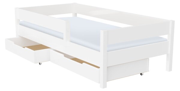 KONDELA Úložný priestor pod posteľ 80x160, set 2 ks, biela, MIX