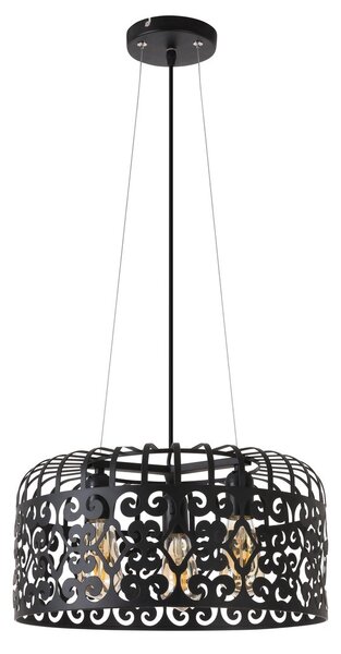 RABALUX 2158 Alessandra závesné svietidlo čierne E27 3x60W