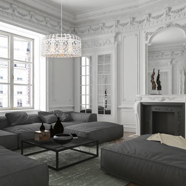 RABALUX 2163 Alessandra závesné svietidlo biela E27 3x60W