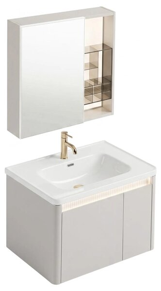 Rea Súprava Kúpeľňového Nábytku S Umývadlom De07-60 Beige 60cm