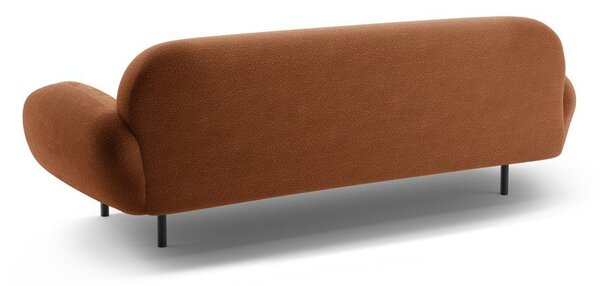 Terakotová pohovka z textílie buklé 208 cm Poppy – Micadoni