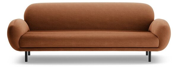 Terakotová pohovka z textílie buklé 208 cm Poppy – Micadoni