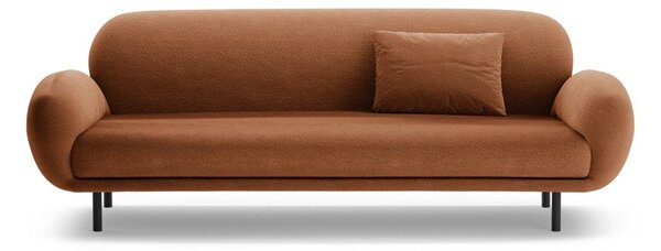 Terakotová pohovka z textílie buklé 208 cm Poppy – Micadoni