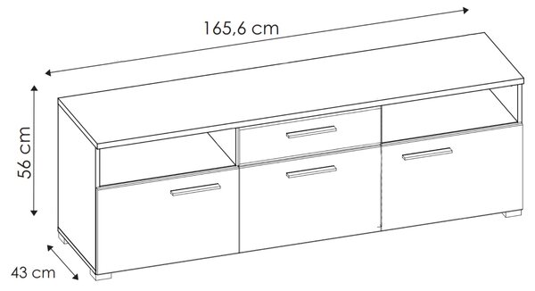 TV komoda RIVA dub sonoma