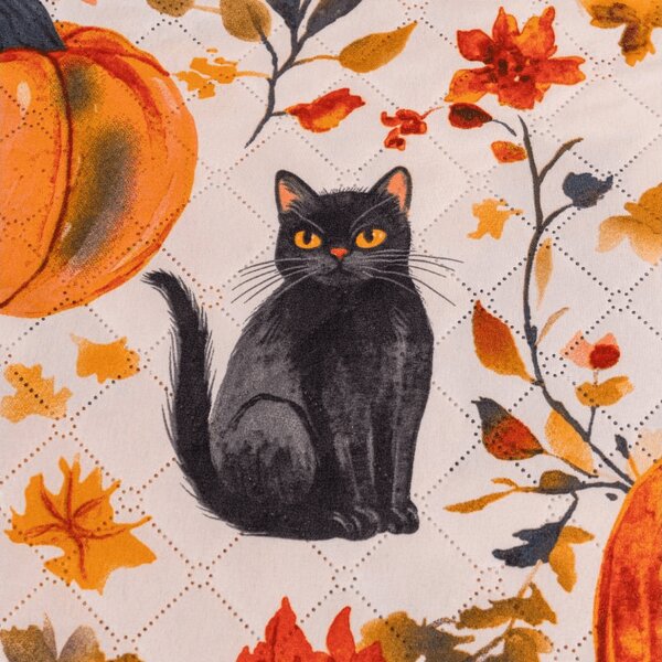 Prehoz na posteľ CATS AND PUMPKINS, farebný Rozmer: 170 x 210 cm