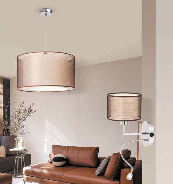 Rabalux 2629 ANASTASIA nástenné svietidlo 1xE27 + LED 1W = 85lm 4000K hnedé