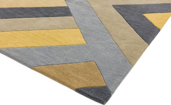 Sivo-žltý koberec Asiatic Carpets Big Zig, 160 x 230 cm