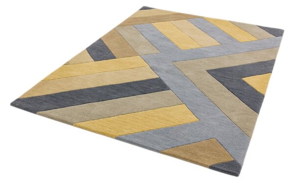 Sivo-žltý koberec Asiatic Carpets Big Zig, 160 x 230 cm