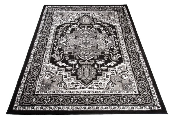 TA Koberec Q011A BLACK EUFRAT ESM Čierny Obdĺžnikový Rozmer: 70X140 cm