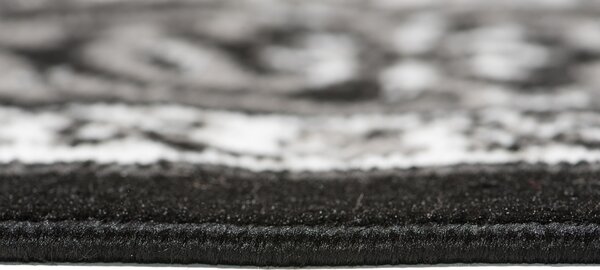 TA Koberec Q011A BLACK EUFRAT ESM Čierny Obdĺžnikový Rozmer: 70X140 cm