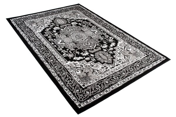 TA Koberec Q011A BLACK EUFRAT ESM Čierny Obdĺžnikový Rozmer: 70X140 cm