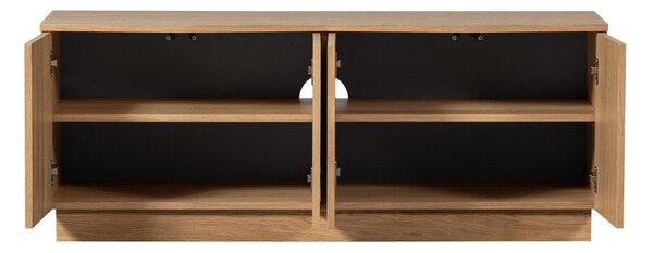 TV stolík z dubového dreva v prírodnej farbe 133x52x45 cm Zuma – WOOOD