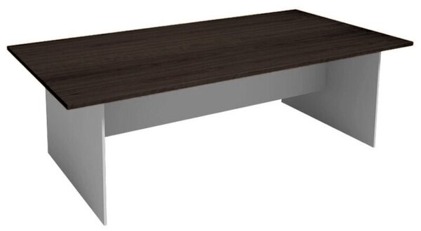Rokovací kancelársky stôl PRIMO GRAY, 240x120 cm, sivá/wenge