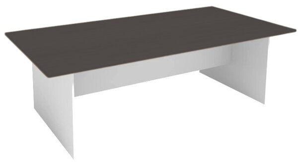 Rokovací kancelársky stôl PRIMO WHITE, 240x120 cm, biela/grafit