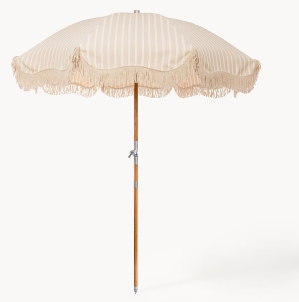 Naklápací plážový slnečník so strapcami Retro, Ø 180 cm