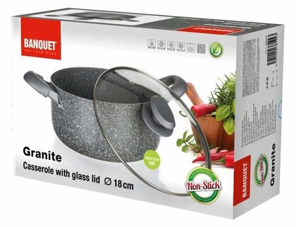 Banquet Hrniec s nepriľnavým povrchom Granite, 18 x 8,5 cm