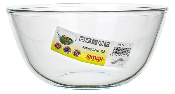 Simax Miska na pečenie sklenená 23 cm, 2,5 l, 2,5 l