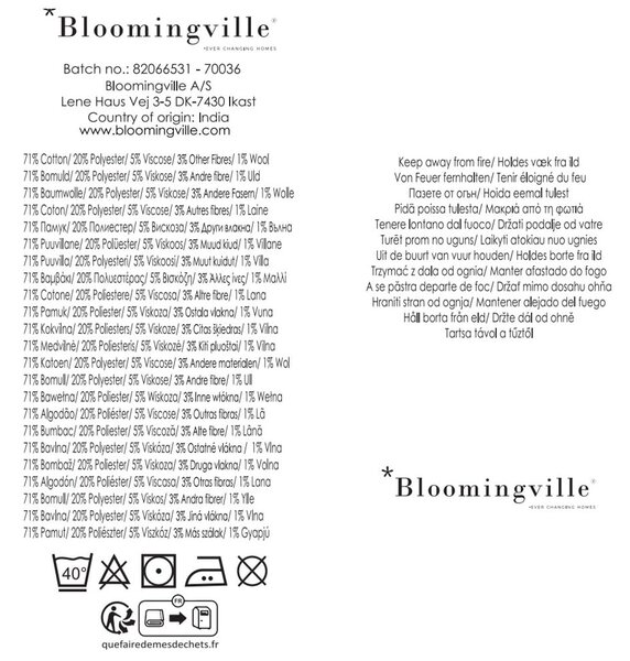 Hnedá deka z recyklovanej bavlny 130x160 cm Salobre – Bloomingville